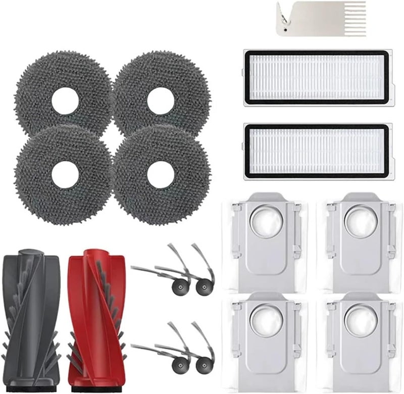 CENXI Accessories Compatible with Roborock, Robot Vacuum Cleaner Qrevo 5AE/Curv/Curvc/Curv S5X 5A1 5XC/Edge Brush Vacuum Cleaner Accessories (Grey -16 pieces) - Image 1