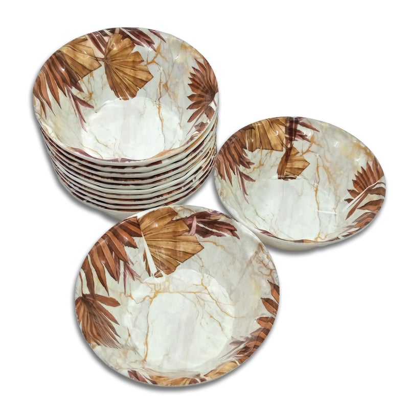 BHOJANWARE Melamine Small Vegetable Serving Bowl Pack of 12 Perfect for Individual Serving, Lightweight Bowl Set for Small Parties. - Image 3