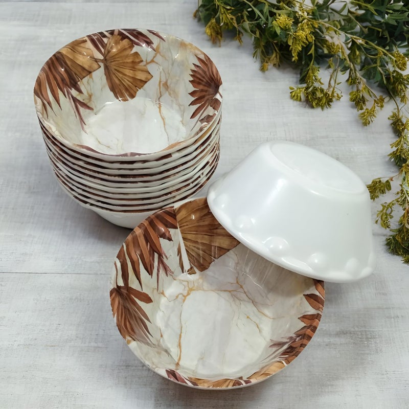 BHOJANWARE Melamine Small Vegetable Serving Bowl Pack of 12 Perfect for Individual Serving, Lightweight Bowl Set for Small Parties. - Image 1