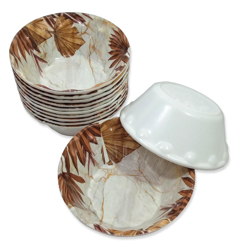 BHOJANWARE Melamine Small Vegetable Serving Bowl Pack of 12 Perfect for Individual Serving, Lightweight Bowl Set for Small Parties. - Image 4