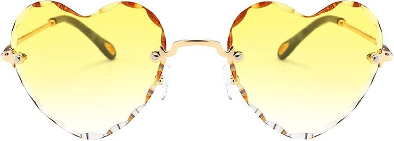 klarako 2Pcs Women Rimless Heart Shape Fashion Sunglasses Eyewear Designer Style - Image 4