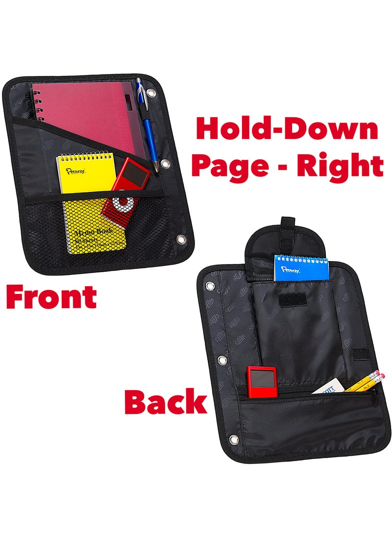 Case it Case-it The Dual 2-in-1 Zipper Binder - Two 1.5 Inch D-Rings - Includes Pencil Pouch - Multiple Pockets - 600 Sheet Capacity - Comes with Shoulder Strap - Jet Black Dual-101  - Image 5