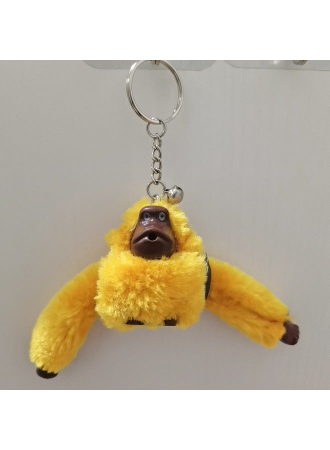 Plush Toy Long Arm Monkey Bag Pendant Messenger Bag Backpack Key Chain Pendant Doll Key Chain Ornaments Wholesale-Color:Light Khaki 20  - Image 2