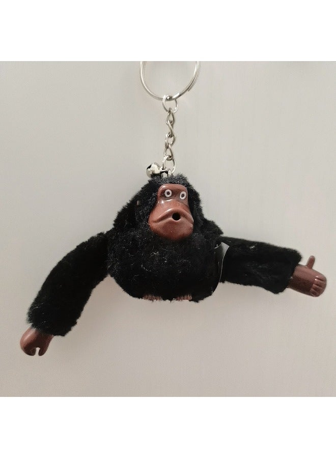 Plush Toy Long Arm Monkey Bag Pendant Messenger Bag Backpack Key Chain Pendant Doll Key Chain Ornaments Wholesale-Color:Light Khaki 20  - Image 5