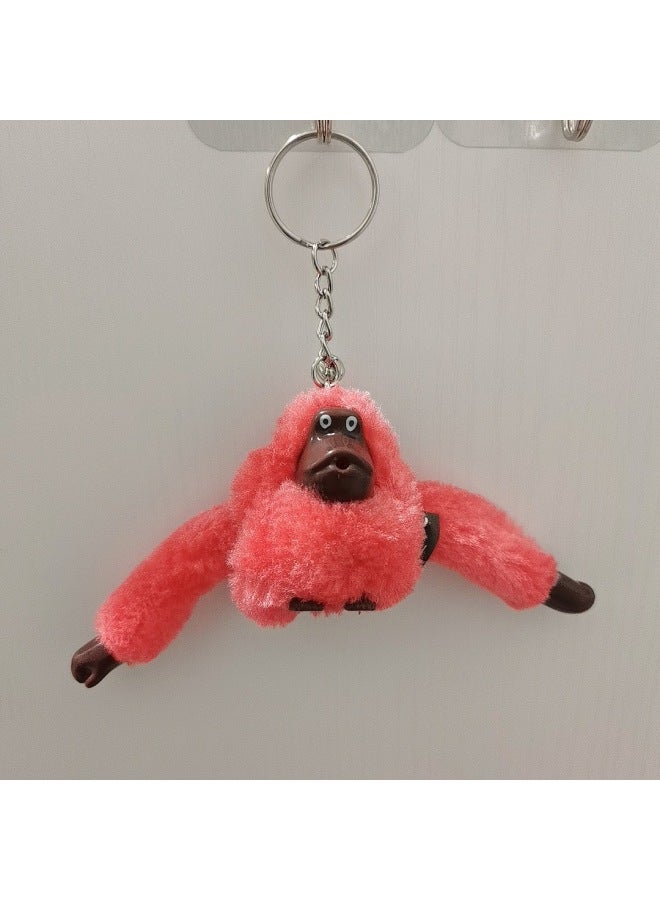 Plush Toy Long Arm Monkey Bag Pendant Messenger Bag Backpack Key Chain Pendant Doll Key Chain Ornaments Wholesale-Color:Light Khaki 20  - Image 4