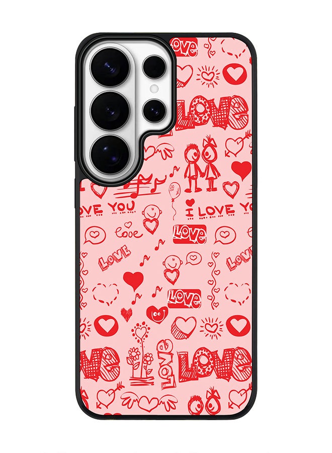 Stylizedd For Samsung Galaxy S26 Ultra Case, [Compatible with MagSafe] Slim Magnetic cover Phone Case - Love Doodle - Image 1