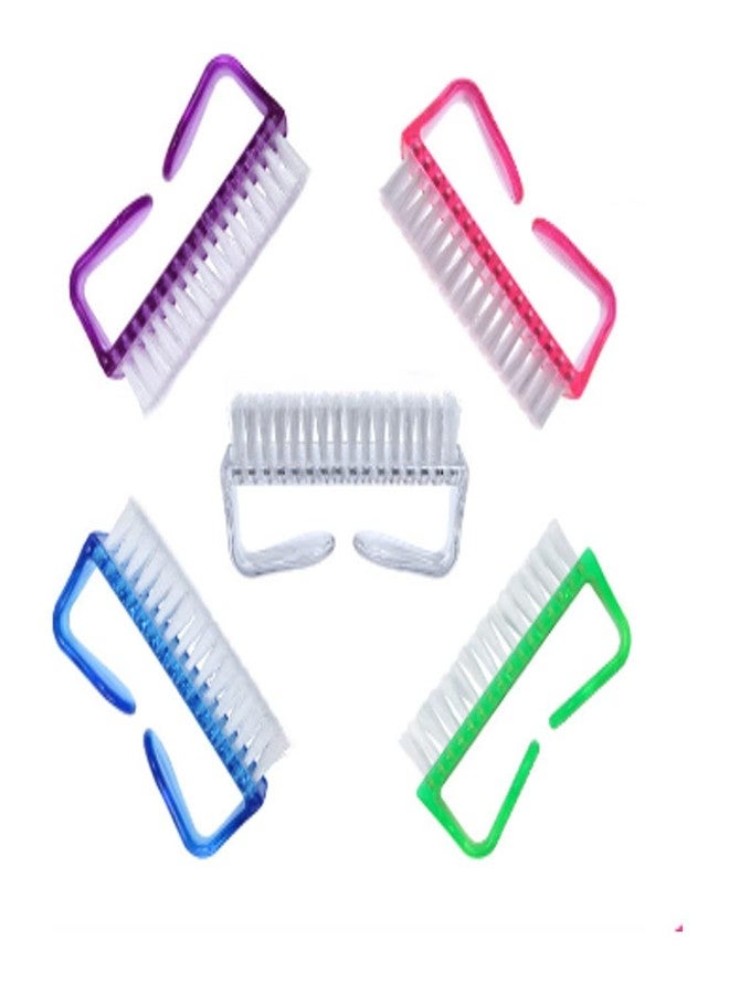 Gugzy Washing Nail Brushes Soft Remove Dust Nail Art Plastic Cleaning Brush Nail Arts Tools Finger Toe Nail Cleaning Brush Manicure Pedicure Scrubbing Cleaner for Dead Skin for Men and Women (2pc Set) - Image 1