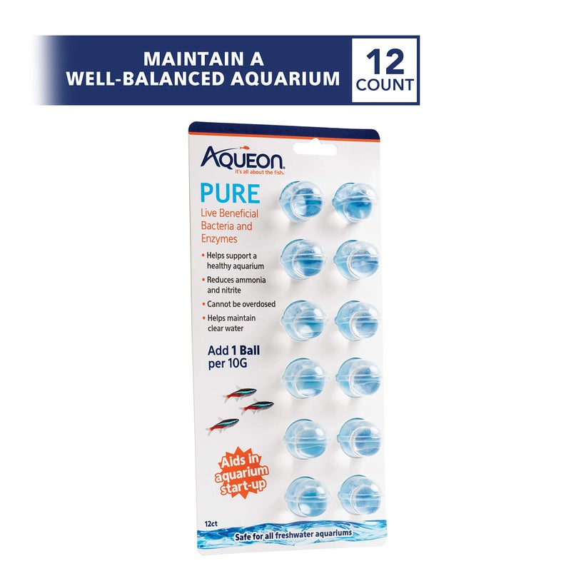 Aqueon Aqaurium Pure Live Bacteria and Enzymes Water Supplement, 10 Gallon 12 Pack - Image 2