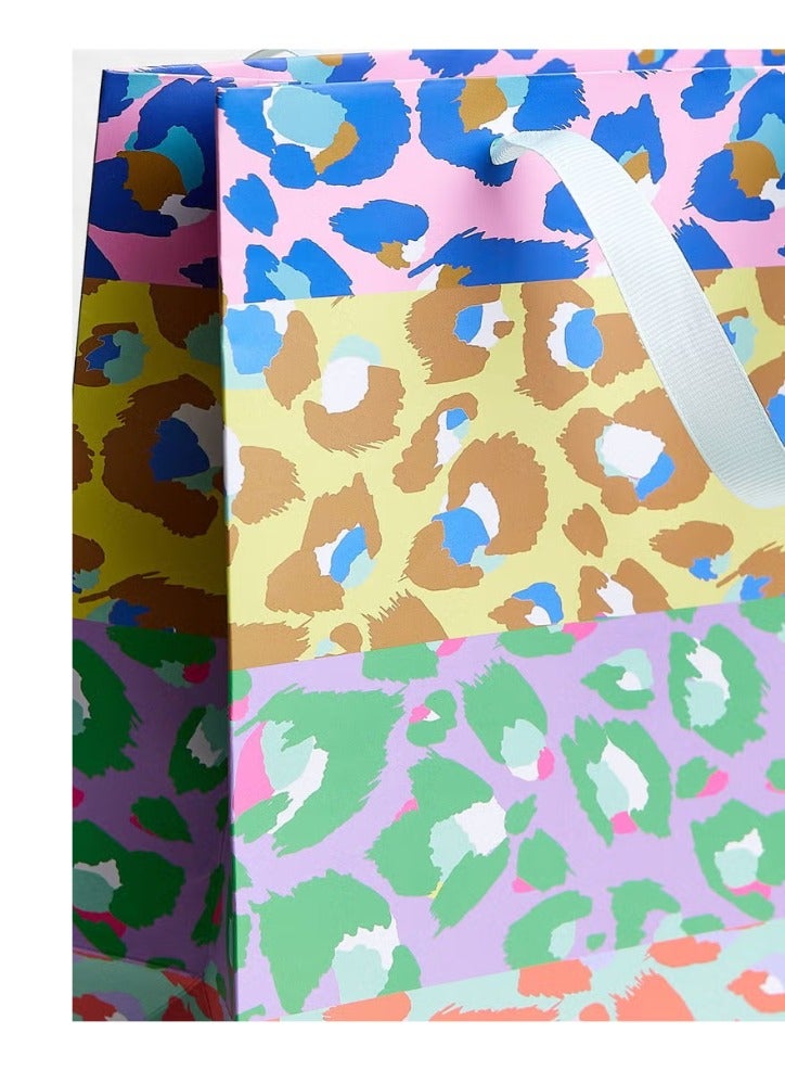 Eleanor Bowmer Leopard Stripe Small Square Gift Bag - Image 3