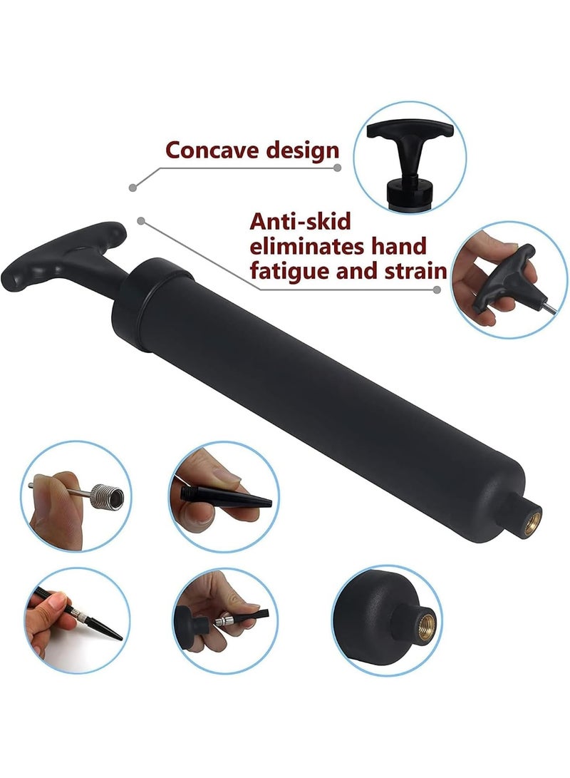 MOMENT Portable Hand Air Ball Pump Inflator Kit with Needle, Nozzle, Extension Hose for Soccer Basketball Football Volleyball Water Polo Rugby Exercise Sports Ball Balloon Swim Inflatables and More - Image 3