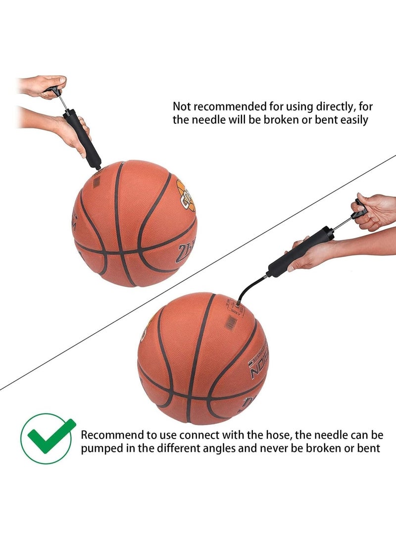 MOMENT Portable Hand Air Ball Pump Inflator Kit with Needle, Nozzle, Extension Hose for Soccer Basketball Football Volleyball Water Polo Rugby Exercise Sports Ball Balloon Swim Inflatables and More - Image 5