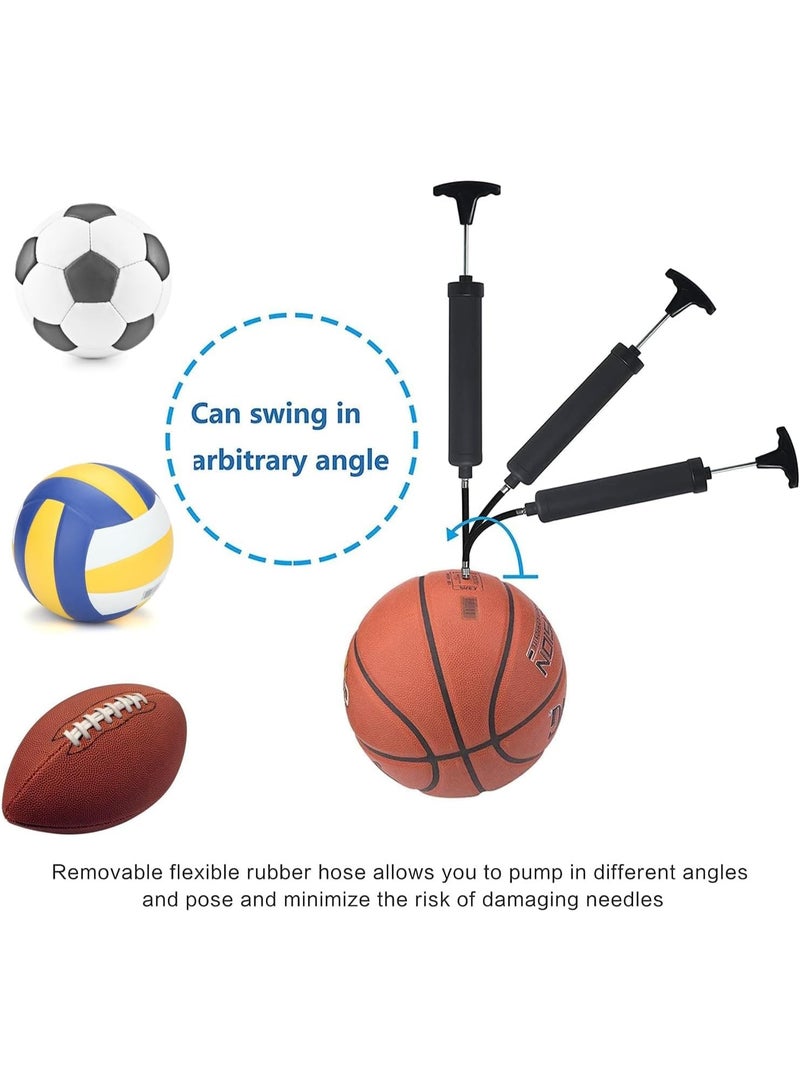 MOMENT Portable Hand Air Ball Pump Inflator Kit with Needle, Nozzle, Extension Hose for Soccer Basketball Football Volleyball Water Polo Rugby Exercise Sports Ball Balloon Swim Inflatables and More - Image 4