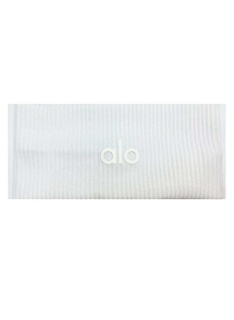 alo ALO YOGA Women's High-Stretch Wide Yoga Headband white