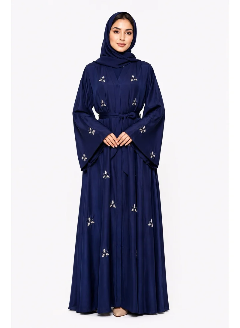 Reem Abayas Blue Beaded Abaya