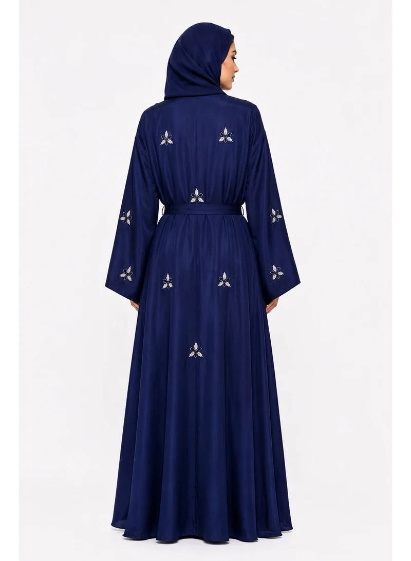 Reem Abayas Blue Beaded Abaya
