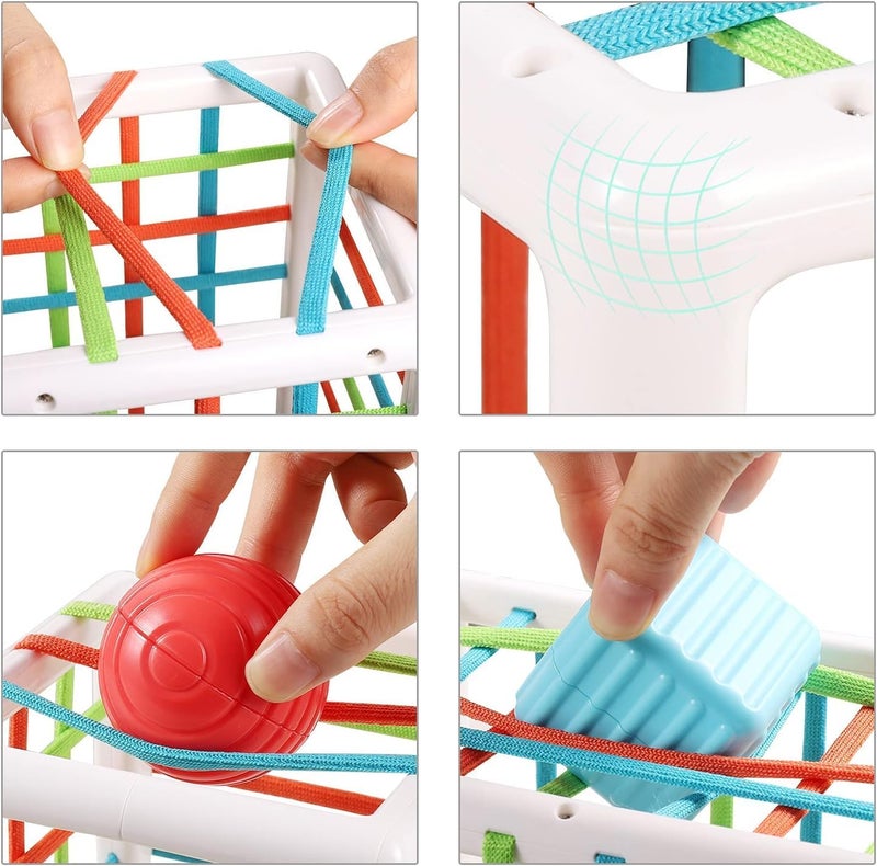 CountryLink Montessori Activity Cube for 1 Year Old | Shape Sorter Toy with 6 Multi-Sensory Shapes | Developmental Learning Toys for Baby Boys & Girls | First Birthday Gift (Small Activity Cube) - Image 4