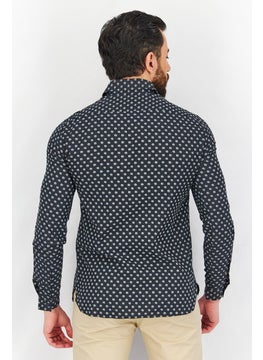 THE KOOPLES Men Regular Fit Floral Long Sleeve Casual Shirts, Black Combo  - Image 3