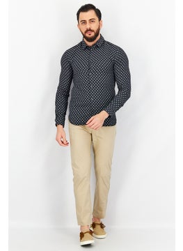 THE KOOPLES Men Regular Fit Floral Long Sleeve Casual Shirts, Black Combo  - Image 4