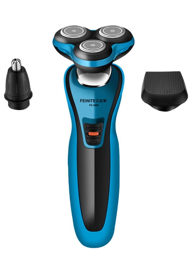 NIBEMINENT 3-In-1 Multi-Functional Rechargeable Electric Shaver Blue/Black - Image 1