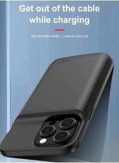 GULFLINK Wireless Protective Charging Case Cover For iphone 14 Pro 4800mah Black  - Image 2