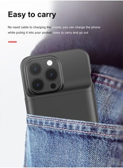 GULFLINK Wireless Protective Charging Case Cover For iphone 14 Pro 4800mah Black  - Image 5