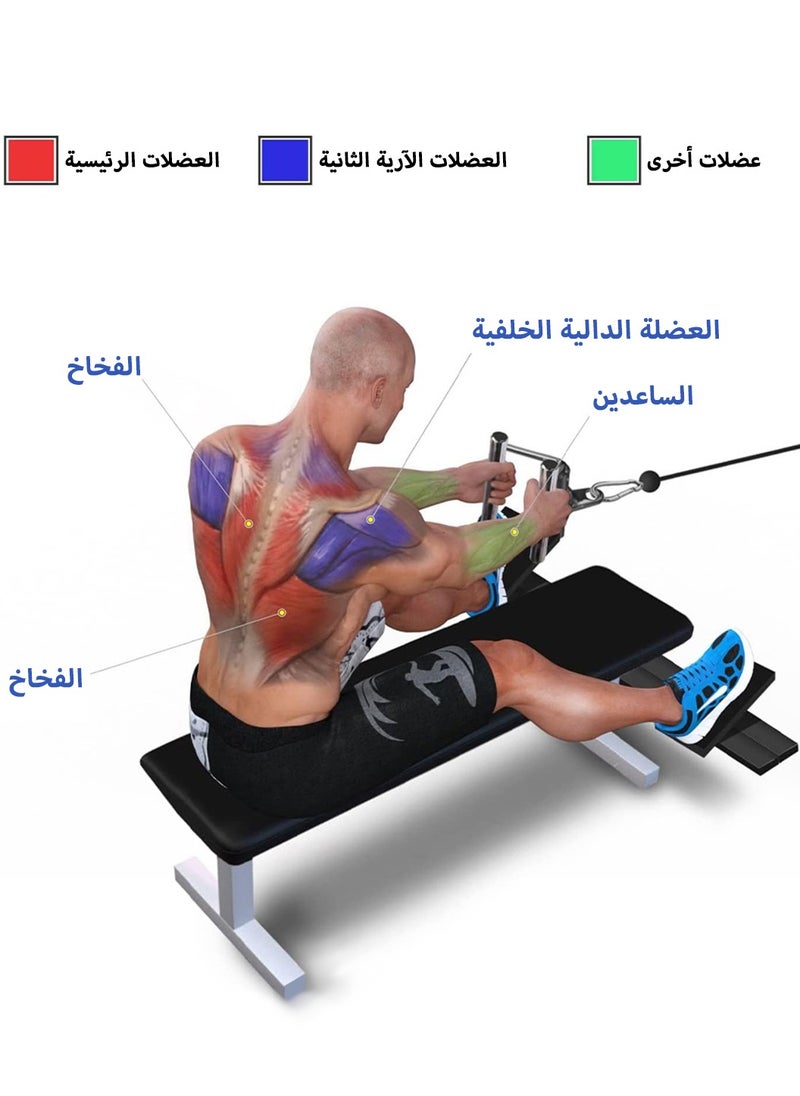 ليوكور معدات تدريب القوة، ملحق سحب العضلة ثلاثية الرؤوس، ملحقات آلة الكابلات لصالة الألعاب الرياضية المنزلية، ملحق سحب العضلة الظهرية العريضة، اللياقة البدنية  - Image 2
