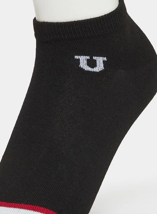 Styli  Styli Pack of 5 - Contrast Detail Ankle Socks for Men | Best Price UAE