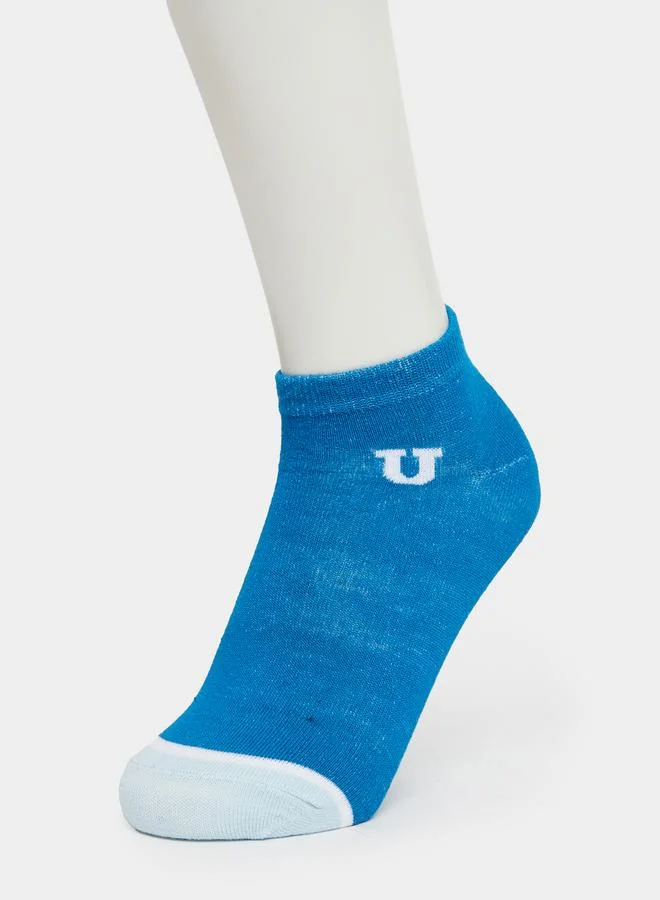 Styli  Styli Pack of 5 - Contrast Detail Ankle Socks for Men | Best Price UAE