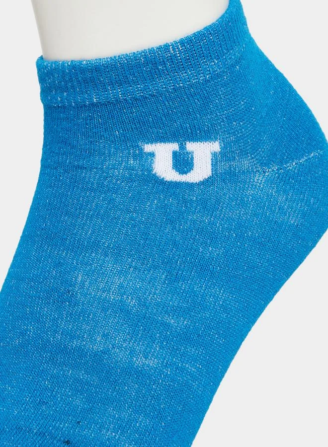 Styli  Styli Pack of 5 - Contrast Detail Ankle Socks for Men | Best Price UAE