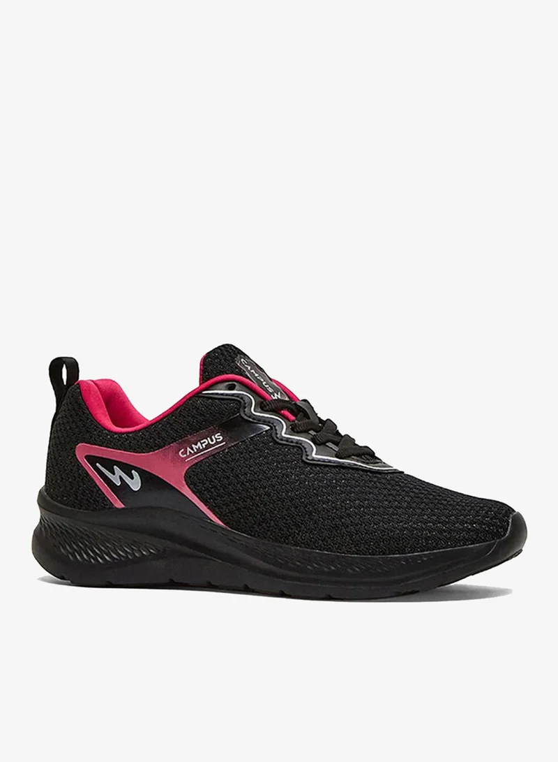 كامبس Women Rosa Advance Memory Foam Lace-Up Running Shoes-Black