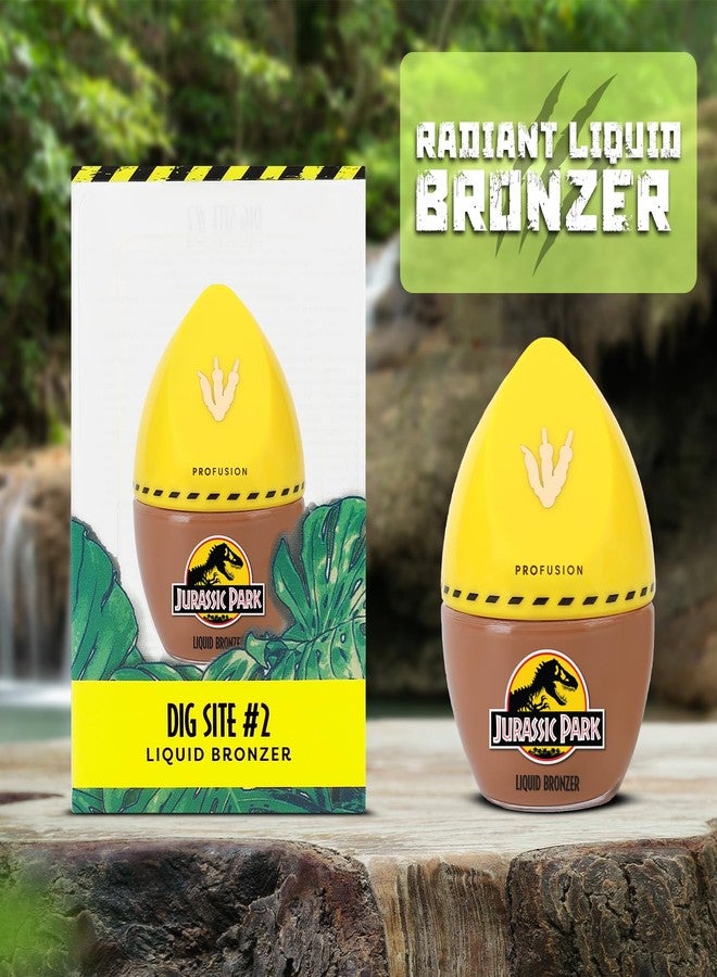 Profusion Cosmetics Jurassic Park Radiant Liquid Bronzer - Soft Matte Finish, Oil-Free Formula, Sheer to Medium Coverage, Infused with Vitamin A & E, Vegan and cruelty-free (DIG SITE #2) - Image 2