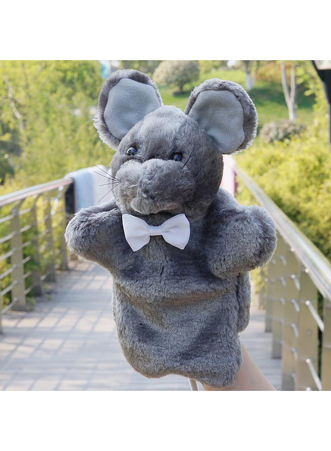 Bluejw New Style Bow Tie Bunny Hand Figure Doll Teaching Toy Gloves Children Early Education Storytelling Parent-child Comfort Plush Doll - Image 1