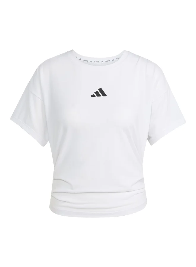 adidas Power Tee White Training T-Shirts For Women XS