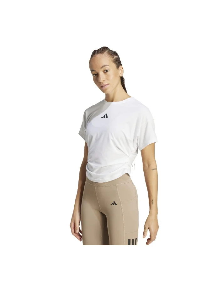 adidas Power Tee White Training T-Shirts For Women XS