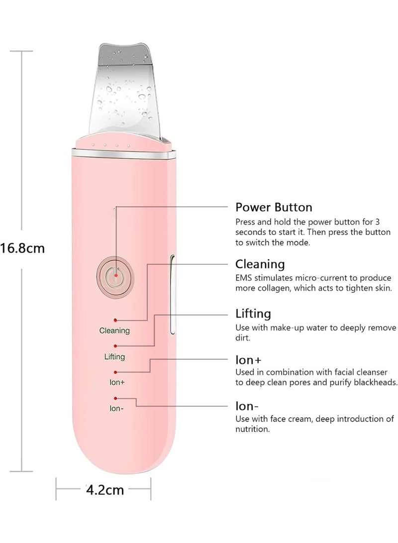 Face Skin Scrubber & Skin Spatula - 4-in-1 Blackhead Remover & Deep Pore Cleaner Tool with 4 Modes - Professional Facial Scrubber for Daily Cleansing - Image 4