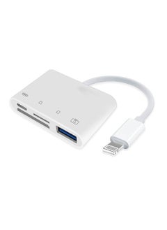 Camera Memory SD Card Reader with Lightning  Male to USB Female OTG Adapter Micro TF Power Charging Splitter Charger Connector for Apple for ipad