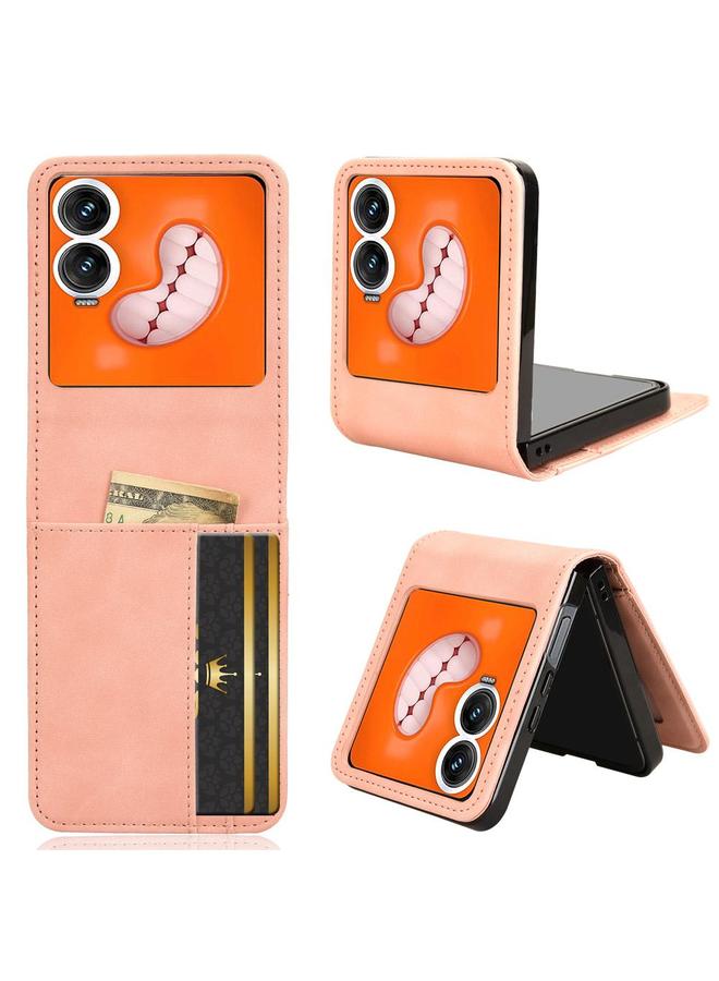 S-TOP Case For Infinix Zero Flip Skin-feeling Half-split Card Slot Folding Phone Case - Image 1