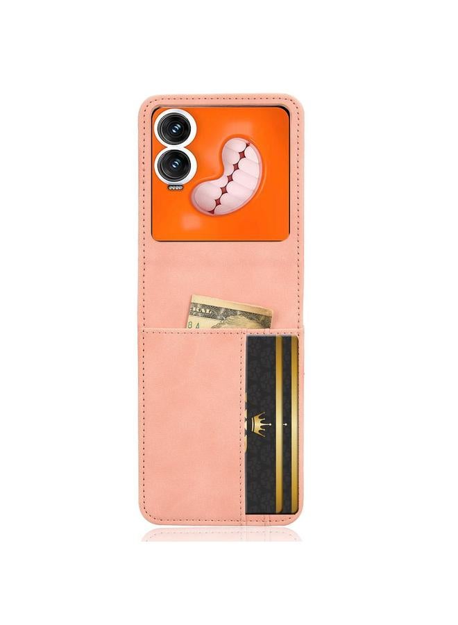 S-TOP Case For Infinix Zero Flip Skin-feeling Half-split Card Slot Folding Phone Case - Image 3