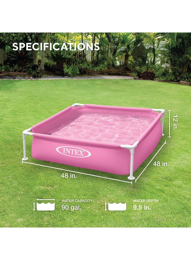 انتكس 4 قدم × 4 قدم × 12 انش، اطار صغير فوق الارض في الفناء الخلفي مع سدادة تصريف ورقعة اصلاح - Image 2