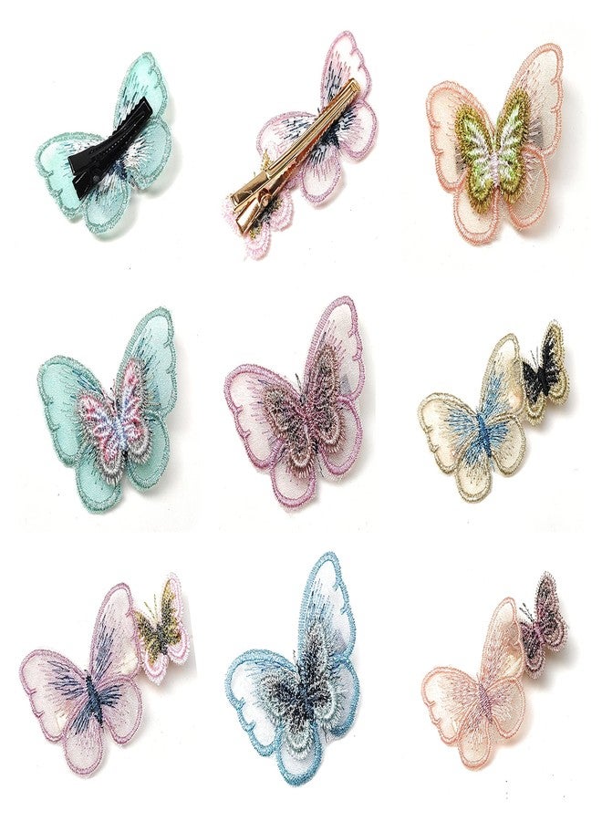 FASH Girlyz Attire Butterfly Clips 3D Colorful Mesh Butterfly Hair Clips Baby Hair Clips Barrette For Kids Women And Girl (Color May Vary) (Pack Of 2), Multicolor - Image 2