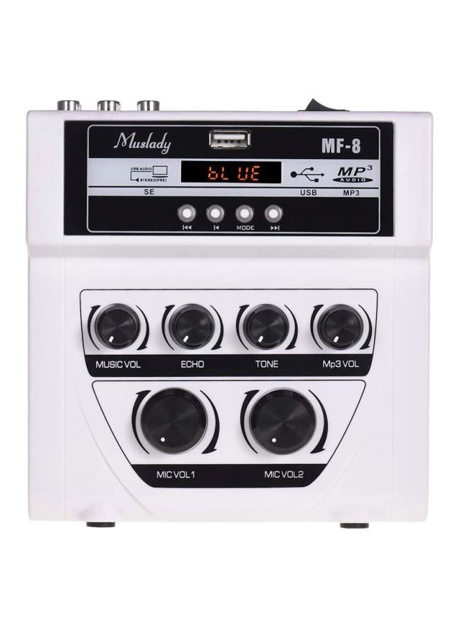 NIBEMINENT Mini Karaoke Sound Audio Mixer I5036W-UK-A White/Black - Image 1