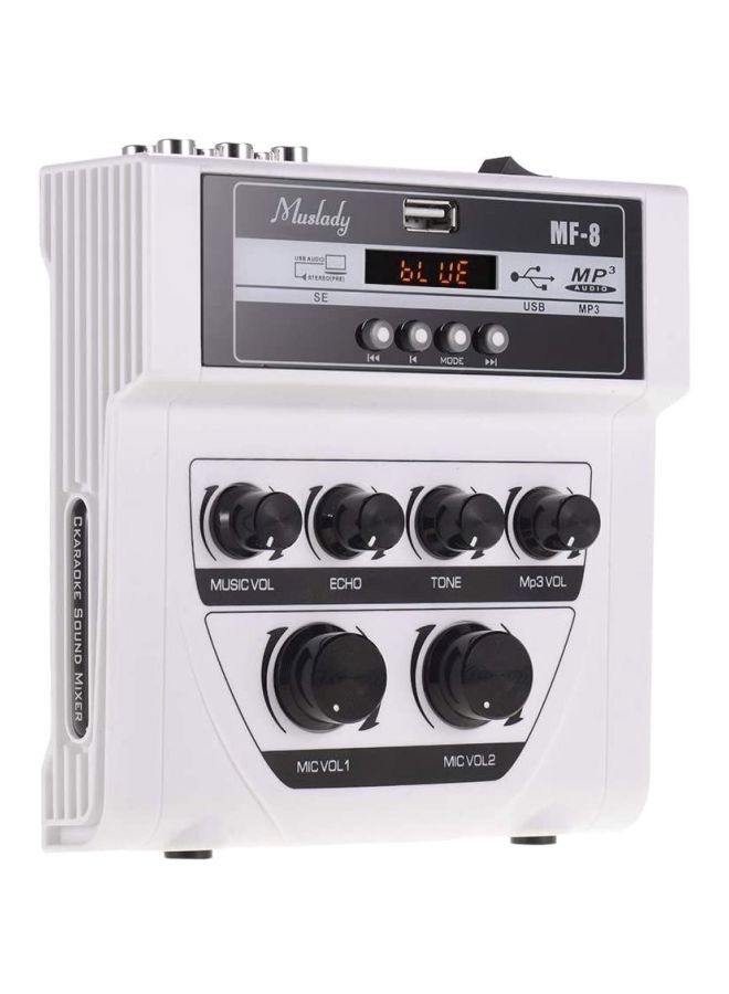 NIBEMINENT Mini Karaoke Sound Audio Mixer I5036W-UK-A White/Black - Image 2