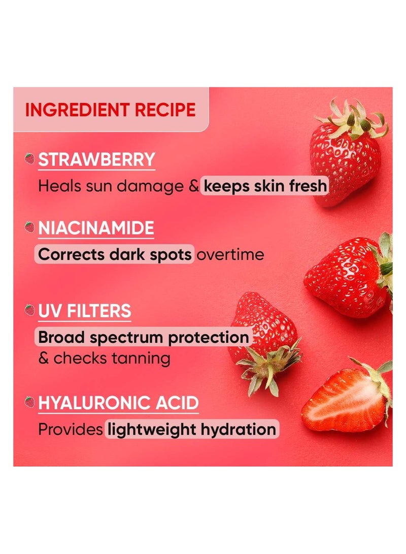 دوت آند كي واقي من الشمس ملون برائحة الفراولة SPF 50+ Pa++++ - 03 رمل | الحماية ضد UA/UB | واسع الطيف، مقاوم للماء والعرق | لجميع أنواع البشرة | 50 مل - Image 5