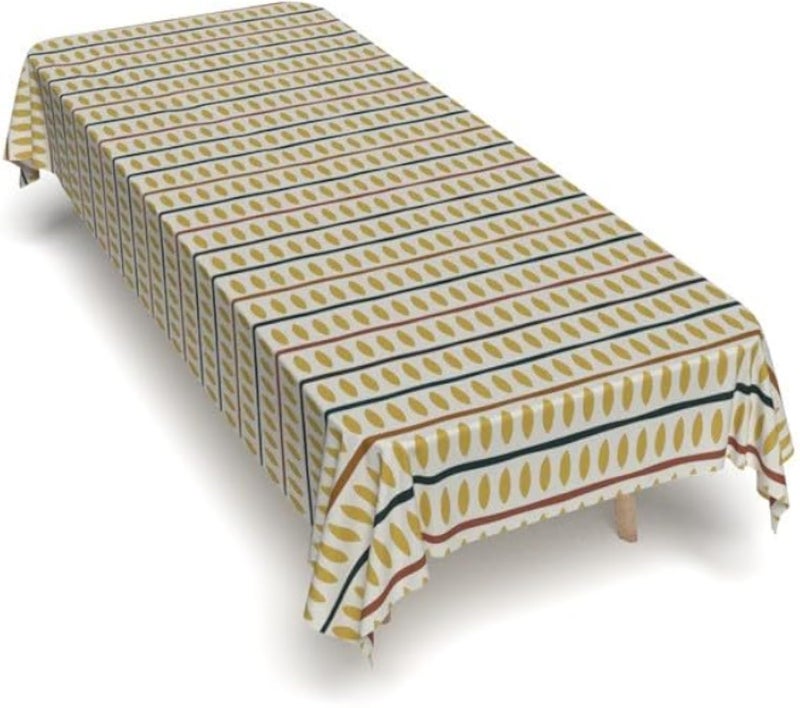 مفرش طاولة من آرت مود هوم، 140 × 300 سم، غطاء ناعم الملمس مقاوم للغبار، قابل للغسل في الغسالة، تصميم أنيق مناسب لتناول الطعام والمطبخ والحفلات والاستخدام في الفنادق، مقاوم للانسكاب - مصنوع من قماش بوليستر مقاوم للماء - لومي