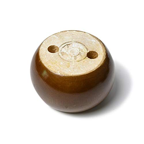Metany Pack Of 4 Walnut Furniture Legs Round Bun Feet 2"" Tall Wood Sofa Legs Replacement Legs For Cabinet Couch Chair Dresser - Image 3