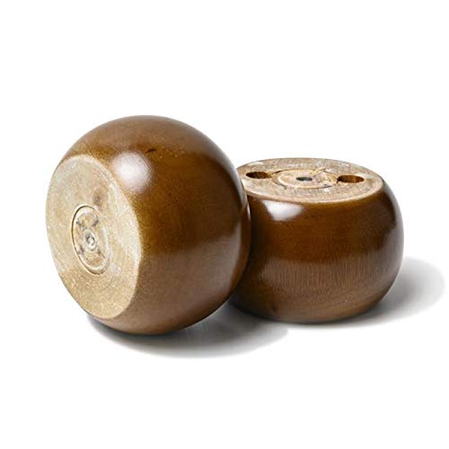 Metany Pack Of 4 Walnut Furniture Legs Round Bun Feet 2"" Tall Wood Sofa Legs Replacement Legs For Cabinet Couch Chair Dresser - Image 2
