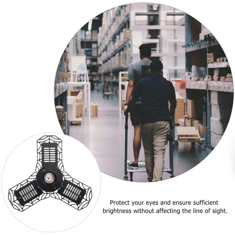 Industrial Garage Workshop Light 40W Deformable Hexagon Ceiling Lamp - Image 5