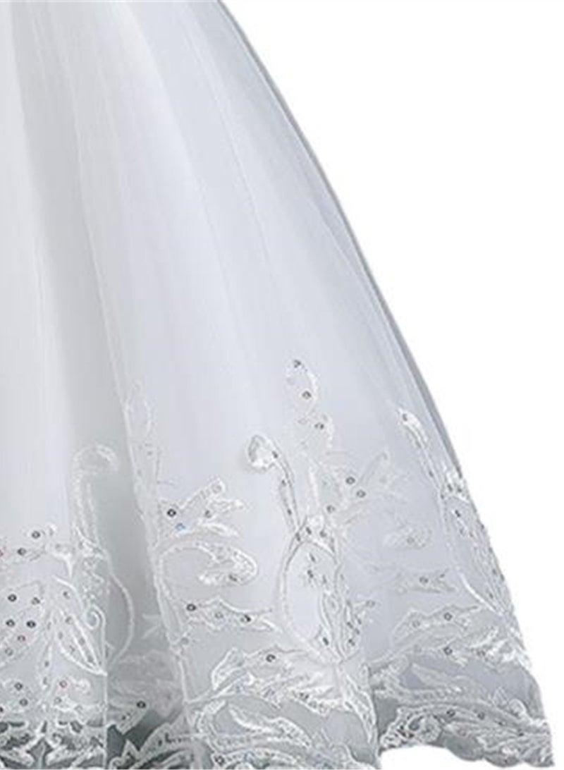 Girls Dress Sleeveless Mesh Performance Host Princess Dress Costumes - Image 3