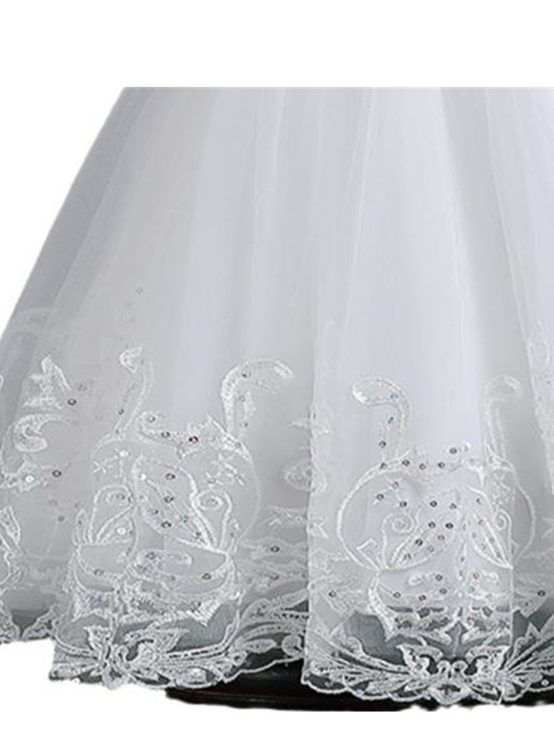 Girls Dress Sleeveless Mesh Performance Host Princess Dress Costumes - Image 2