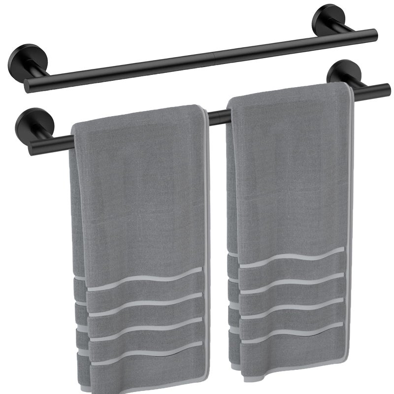 Luxbaro 2 Pack Matte Black Payel Bar 24 incl chare there there there for bathroom sus304 stan staLd Steel Rod dick modern moder - Image 1